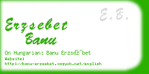 erzsebet banu business card